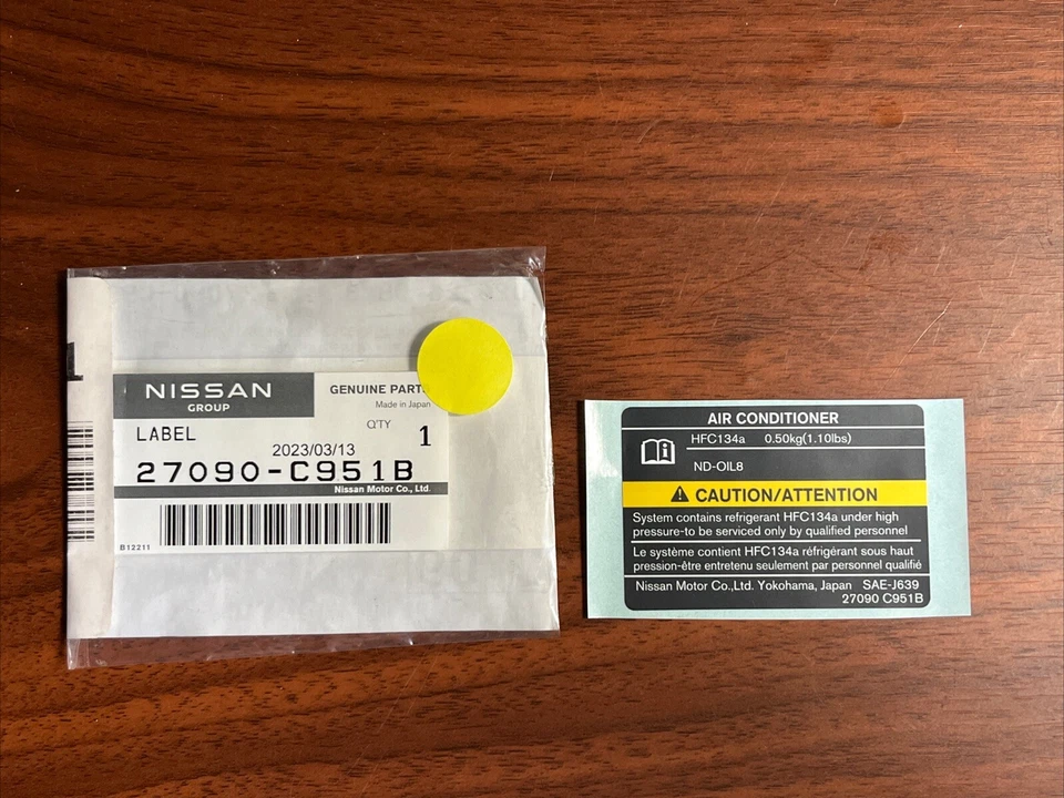 Nueva etiqueta de aire acondicionado Nissan para Nissan Rogue 2014-2020 PN: 27090-C951B Foto 1 de 1