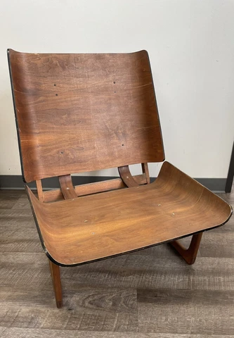 Hans Juergens Deco House Walnut Sled Lounge Chair Grete Jalk 1960s Cover