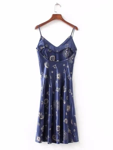 Maxi Vestido Bordado Mujer Zodiaco Celestial Eslinga Realización - Imagen 1 de 11
