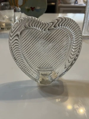 Vintage MIKASA Art Deco Picture Frame Clear Heavy Glass Crystal Ribbed 3x4” - Image 1 of 4