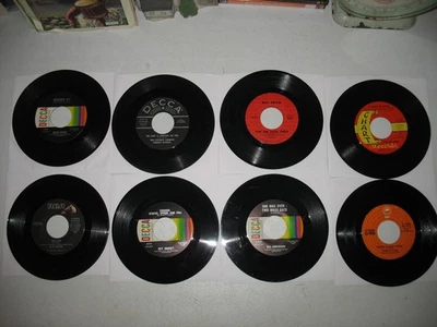 Lot of 8 Vintage Country 45s  Lynn Anderson / Charlie Rich + More VG+ w/sleeves - Image 1 of 2