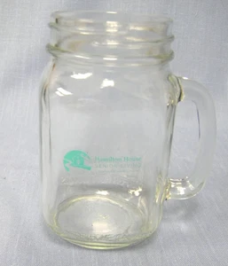 Taza de cerveza tarro de albañil pinta con mango todo vidrio Hamilton House vida mayor nueva - Imagen 1 de 3