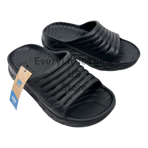 NUOVI sandali Hoka One One ORA recupero slide US donna 7 uomo 5 neri