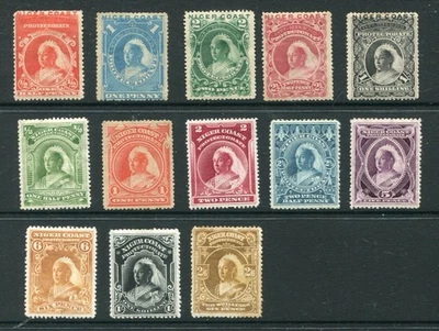 PROTECTORADO COSTA NÍGER 1894-98 QV MH Lote a 2s6d 13 Estampillas Foto 1 de 2