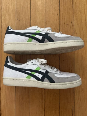 NWOB Men's Tiger Onitsuka White Leather Green Navy Stripes Sz 6.5 or Womens 8.5 - Image 1 of 4