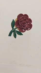 Preciosos alfileres de rosa esmaltada - Nuevos en paquetes, 5 alfileres de rosa en total  - Imagen 1 de 10