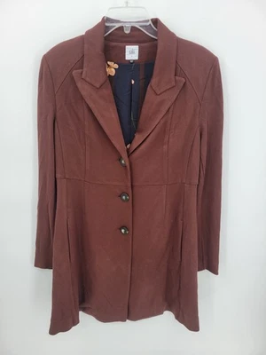 Cabi Coat Womens Medium Maroon Fall Boss Jacket Steampunk Boho Career - Image 1 of 4