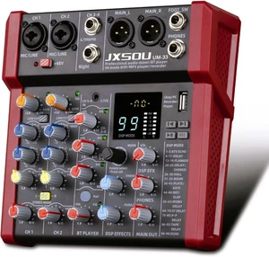 Mezclador de Audio de 6 Canales, Controlador DJ Placa de Sonido Consola con 99 Efectos DSP, Bl - Imagen 1 de 7