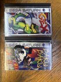 LOT OF 2 - Sega Saturn Games - Baku Baku + GEX - W/ Discs 