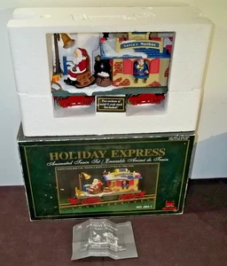 Neu Bright Holiday Express animiertes Zugset Weihnachtsmann Briefkasten 384-1 getestet funktioniert - Bild 1 von 3