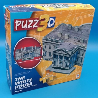 Puzzle Milton Bradley 3D La Casa Blanca 74 Piezas Espuma Principiante Foto 1 de 2