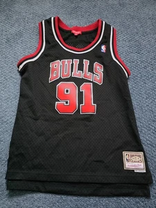 Camiseta deportiva 95-96 Dennis Rodman #91 Chicago Bulls para mujer M Mitchell & Ness Swingman - Imagen 1 de 7