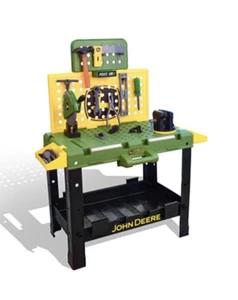 John Deere Kinder Werkbank, Elektrowerkzeuge Werkstatt, Spielzeug Werkzeugkoffer selber bauen - Bild 1 von 6