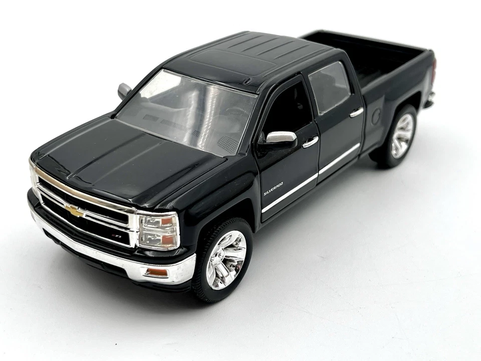 Camioneta pickup Chevy Silverado 2014 Jada Toys negra 1:24 diecast coche modelo 97018 Foto 1 de 4