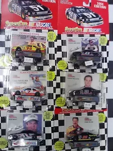 Lote De 6- 1/64 Nascar Coches de Carreras Tarjetas Irvan Wallace Mástil Cope - Imagen 1 de 7