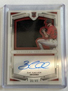 Zac Gallen National Treasures RPA 36/49  Cy Young Favorite Auto RC