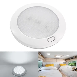 Lampada LED da 12V Plafoniera di Luce Rotonda per Auto Camper Barca Cabina IP44 - Foto 1 di 9