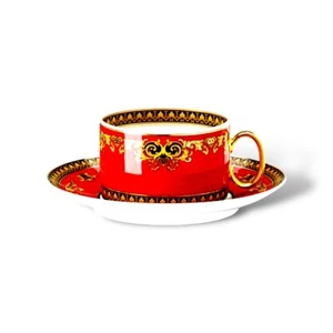 -12.5% Versace Medusa Red x1 Tea Cup & Saucer BRAND NEW £260 RRP - Picture 1 of 20