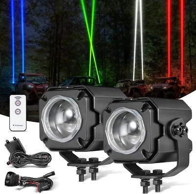 Para Kawasaki Teryx 750 800 KRX 1000 Láser RGB LED Luces Látigo Antena Sin Látigo Foto 1 de 4