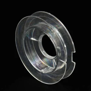 Clear Empty Bobbin Round Hard Plastic Wire Spool for ribbon lace line Wire Ropes - Picture 1 of 3