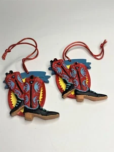 Ceramic Cowboy Boots Ornaments – 2 - Picture 1 of 4