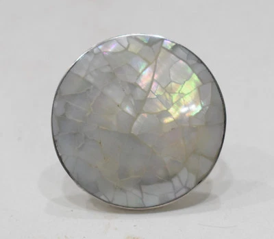 Anillo Madreperla Plata Anillo Ajustable Indonesia Foto 1 de 2