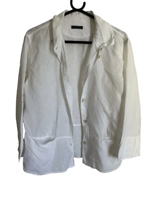 OSKA Jacket Blouse Size 2 Medium White Linen Oversize Medium NEW - Image 1 of 4