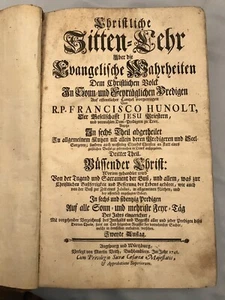 F.Hunolt Evangangelische Wahrheiten Sittenlehre Teil 3 aus 1748 - Bild 1 von 11