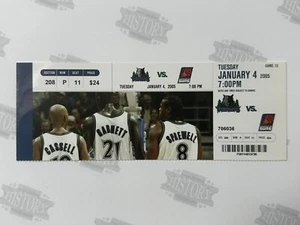 2005 Kevin Garnett Career High 47 Points Ticket 1/4/05 Suns at Timberwolves - Picture 1 of 2