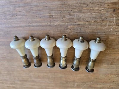 Vintage Wood - Brass Drawer Pull Lot x 6 with Screw - Image 1 of 4