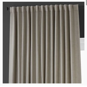 Extra breiter Kunstleinen Raum Verdunkelungsvorhang 1 Stoffbahn 100 x 120 Haferflocken - Bild 1 von 6