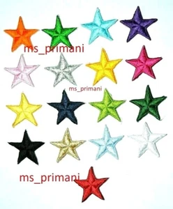 Embroidered Stars patches star iron/sew on Badge craft Kids Adult 3CM X 3CM - Foto 1 di 19