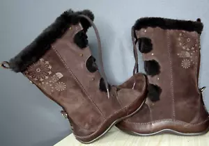 THE NORTH FACE Women's Winter Boots Primaloft 200g Suede Insulated Size 7.5 - Picture 1 of 10