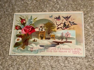 Tarjeta comercial de versículo bíblico victoriano - Imagen 1 de 2