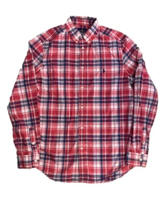Camisa Ralph Lauren Juvenil XL Roja a Cuadros Manga Larga Logo ¡Bonita! Foto 1 de 4