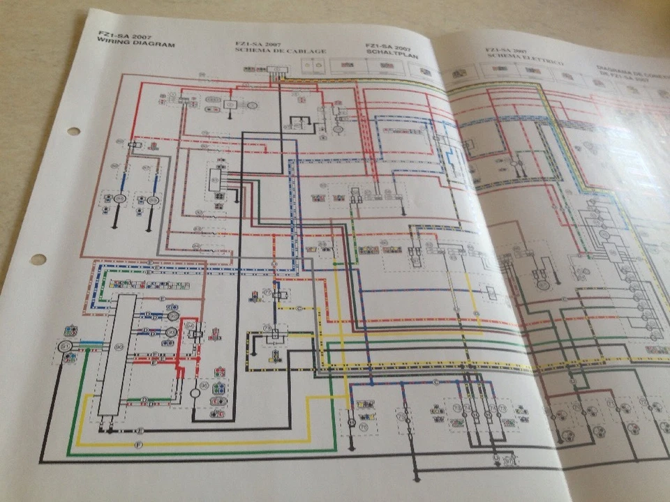 Yamaha FZ1-SA 2007 FZ1 1000 Wiring Diagram - Image 1 of 1