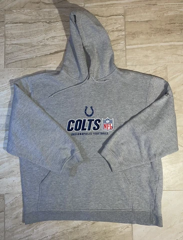 NFL Indianapolis Colts Reebok Pullover Hooded Sweater Mens Size 2XL Embroidered Cover