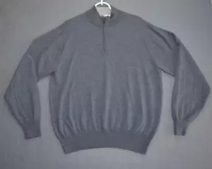 Corona Peter Millar Cuarto Suave Cremallera Para Hombre Talla XL 100% Lana Merino Gris - Imagen 1 de 9