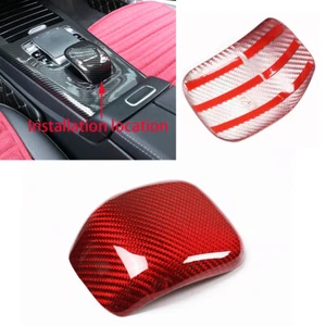 Red Carbon Fiber Center Armrest Box Switch Cover For Benz A CLA Class W177 2019+ - Bild 1 von 7