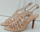 River Island Nude Leather Strappy High Heel Sitletto Heels Size Uk 4 Eu 37
