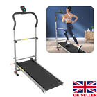 Folding Manual Treadmill Machine Running Walking Jogging Exercise Fitness Cardio