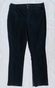 Pantaloni jeans dritti TALBOTS US L 14 blu egeo elasticizzato velluto a coste Heritage cordoncini - Foto 1 di 5