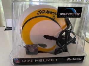 JALEN RAMSEY LOS ANGELES RAMS HANDSIGNIERTER/SIGNIERTER MONDFINSTERNIS MINIHELM JSA - Bild 1 von 3