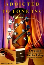 Ovation Celebrity & Applause Guitar Thin Line Pickup w/ BLACK Saddle / DJ Ashba