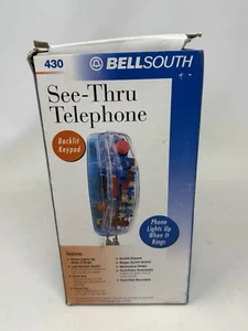 Vintage Bell South Clear Phone See Thru Corded New Open Box Model 430 - Picture 1 of 6