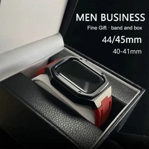 Funda metálica para Apple Watch 44/45 mm correa para iWatch 6 SE 7 correa de acero inoxidable - Imagen 1 de 27