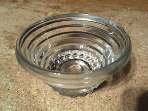 ANCHOR HOCKING GLASS MANHATTAN HORIZONTAL RIBBED CRYSTAL ROUND / WRONGWAY052 - Picture 1 of 6