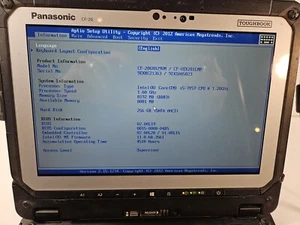 Toughbook CF-20  i5-7Y57 10.1 MK2 8GB, 256 SSD, Barcode, 4GLTE, Infrared 4510hrs - Picture 1 of 12