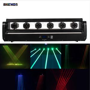 SHEHDS 6 Eye 500mW RGB 3in1 Moving Head Laser Light for DJ Club Bar KTV Lamp