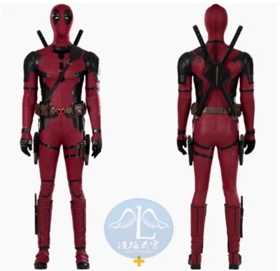 Lote de 3 macacões fantasia cosplay Deadpool acessórios Wade Wilson terno de Halloween - Imagem 1 de 4